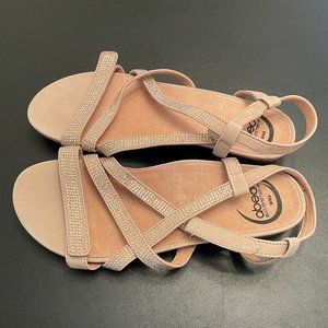 ABEO B.I.O.System Samantha Metatarsal Rhinestone & Tan Sandals – Size 6